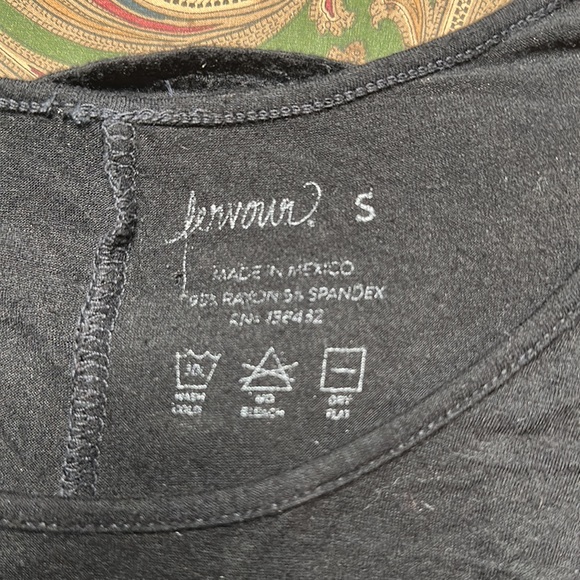 Fervour Greek goddess Graphic T cap sleeve scoop neck bodycon black size S - Picture 3 of 3